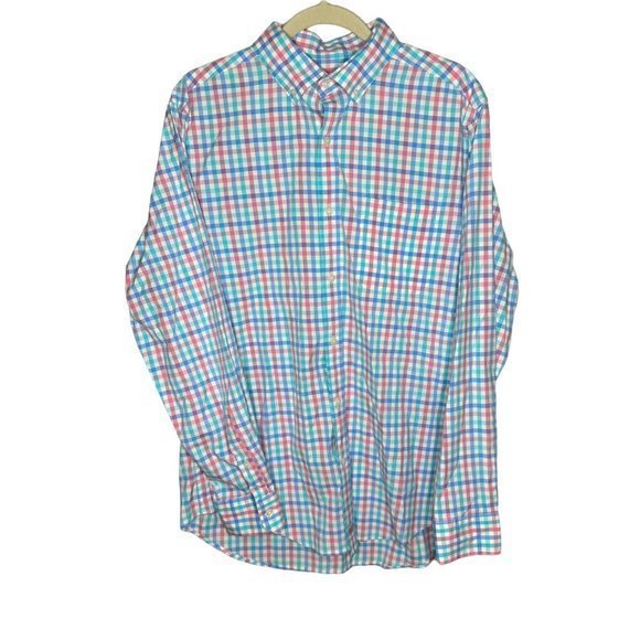 Vineyard Vines Cattail Check Classic Murray Shirt Checkered Button Front Size Md - Picture 5 of 6